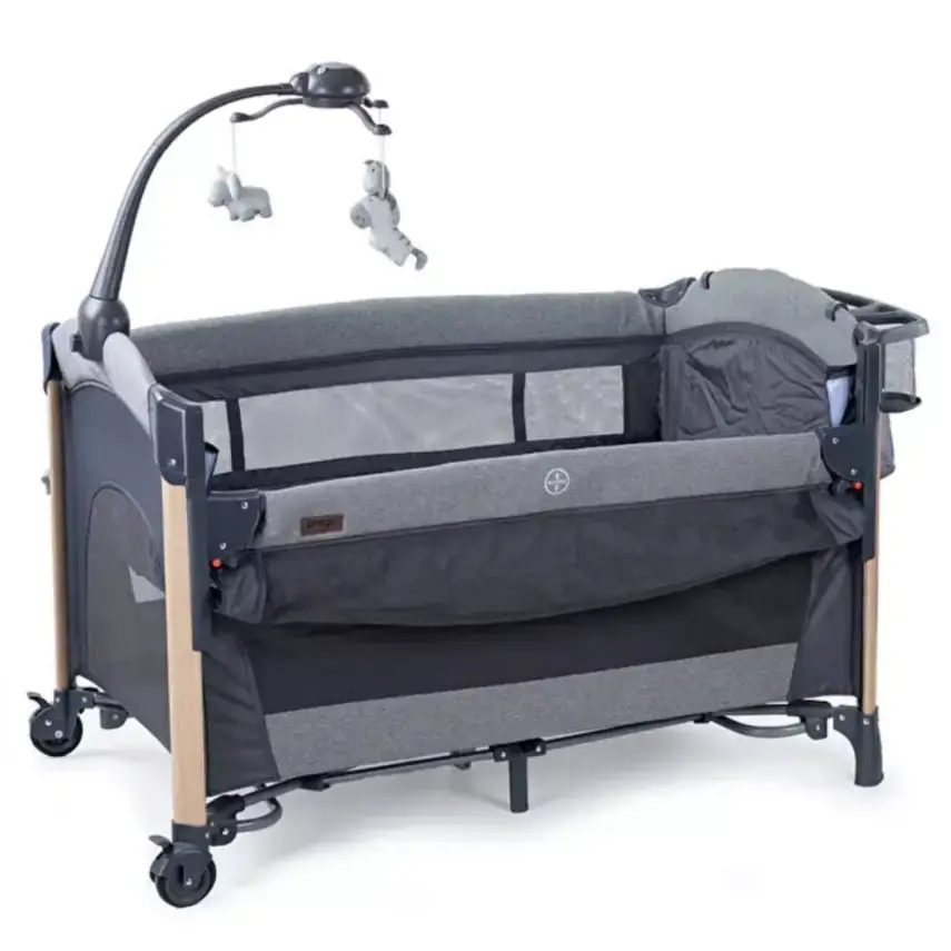 Prego 8069 Elips Plus Anne Yanı Oyun Parkı 70x120 cm Gri