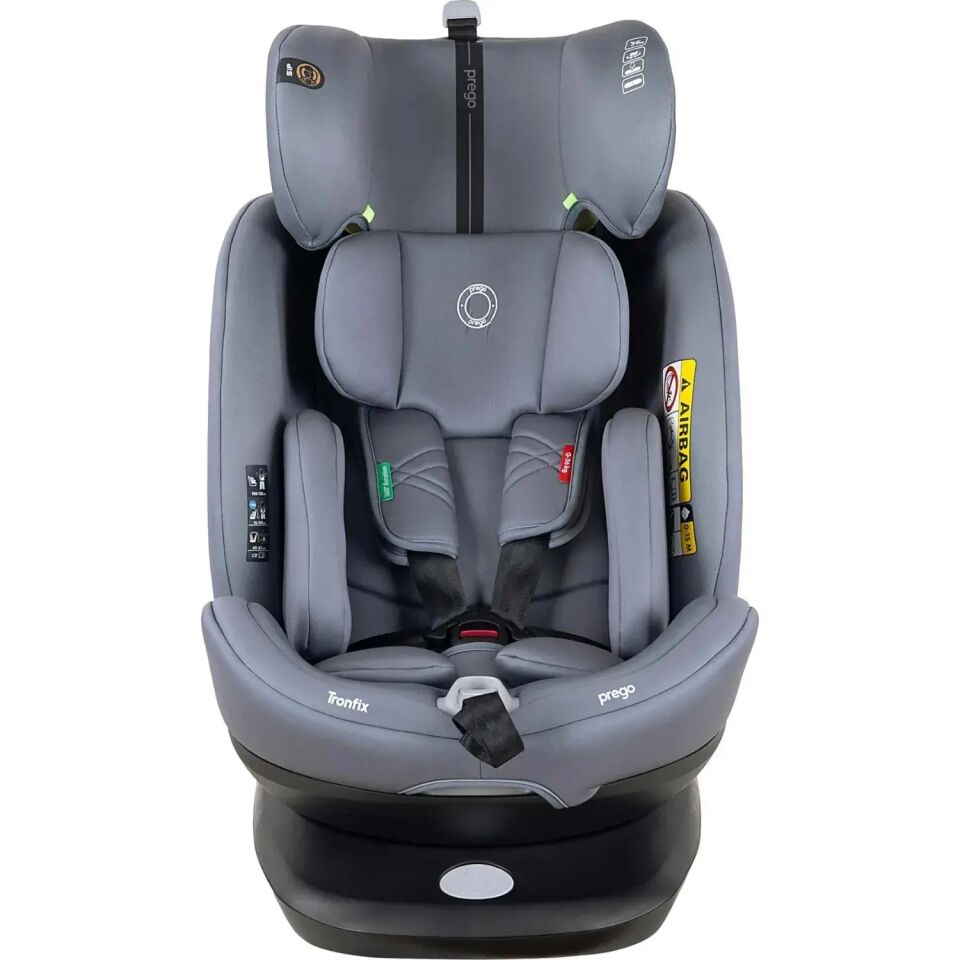 Prego Tronfix 360° Dönebilen Isofixli I-Size Oto Koltuğu 0-36 Kg Gri Q9004